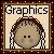 Pixelated avatar with beige face, red headband, and black braided hair; text above reads 'Graphics' or 'Lean's Country Page' with yellow star symbol.