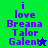 Pixelated text 'i love Breana Tazor Galent' on split green and blue backgrounds with a star icon, transitioning from purple to cyan text.