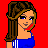 Pixel art buddy icon featuring two figures in blue athletic wear against a solid red background with bold text reading "Basketball is for life!!!"