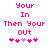 Pixelated pink text and heart symbols on white background with animation changing one central heart's color from dark to light.