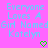 Pixelated text on a bright pink background with two green heart icons at the bottom, reading 'Everyone Loves A Girl NamedGirl Katelyn' in light blue.