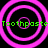 Four identical pink concentric circles arranged in a on black background with green text reading "Toothpaste" across each circle