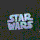 Animated contact sheet showing sequential frames of a Star Wars-themed buddy icon with text and character silhouette animation.