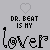 identical pixel art icons featuring 'DR. EAT IS MY lover' text with a heart symbol, cycling through color variations