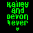 Green pixelated text on black background reads 'Kailey and Devon Meyer' with a small heart symbol below, two identical frames side-by-side.