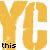 Animated contact sheet of a yellow text-based icon with repeated 'YCYC' and scattered words, featuring a black 'YC' logo in the bottom-left corner.