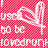 Pixelated pink background with white text and heart-shaped icons, showing partial phrases and a gray rectangle.