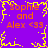 Purple background with yellow pixelated border and central starburst, displaying orange text "Sophie and Alex <33" in four corners.