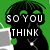Pixelated character with green eyes and dreadlocks against green background, displaying sequential text phrases in white block letters.