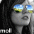 A four- shows a person with long dark hair wearing reflective sunglasses, each displaying different mouth positions and partial text fragments