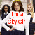A four- shows a woman in a white sweater and dark skirt with three other women, with text overlays changing