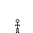Pixelated stick figure with changing text and poses , displaying phrases like 'I say.', 'we', and 'party!' in red, yellow, blue, and orange