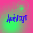 Blue stylized text 'Ashley' on a pink and green gradient background with shifting light effects.