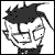 A 6- of pixelated black-and-white images showing a character's face and text with evolving smiley faces