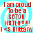 Red text on a blue and white spiral background reads "I am proud To be a GATOR HATER!!!!!! I <3 Brittany" in four identical