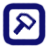 Blue square icon with rounded corners containing a stylized blue 'R' on a light gray background, bordered by a white inner frame and dark blue outer frame.