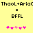 Yellow background with black text and pink pixelated symbols arranged in two identical sequences below equal signs.