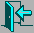 Pixelated teal door with cyan arrow transitions from open to closed states