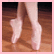 A split- image shows ballet feet on a wooden floor and pink text reading "I LUV BALLET" against black