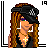Pixel art contact sheet of a female character in multiple poses and outfits with text "Baby girl" on one frame, all within 48x48 pixel frames arranged in a 3x3 grid.