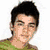 six pixelated images showing a person with dark hair in various poses and outfits against different backgrounds