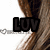 A split-screen animation shows a person with long brown hair; the left side displays 'LUV' text and a heart symbol while the right side changes from 'IT' to gray.