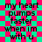A static image with a red and green checkered background displaying repeated text in black pixelated font.