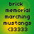 Green and yellow gradient background with black pixelated text reading "brick memorial marching mustangs (3333)" arranged in four lines.