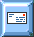 Pixelated blue frame with white rectangular showing varying blue text blocks and one red square element