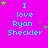 identical pixelated text icons on a bright pink background, each displaying "I love Ryan Sheckler" with green stars scattered around