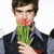 A split- image shows a person holding flowers, with text stating 'I likes flowers' and 'So, I eats the flowers'