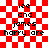 Red and white checkered background with black text reading 'lee and james harry are' in four identical quadrants, with one quadrant showing a faint red overlay effect.