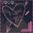Pixelated icon with dark background and pink/purple abstract lines forming a heart shape, arrow, and corner elements.