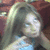 Pixelated image split into two sections: left shows a person with light brown hair and light blue top, right shows orange background with blue text and heart symbol.