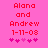 Pixelated red text on pink background with two of heart symbols, showing animation changes in the hearts' positions
