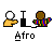 Pixelated icon shows two figures: one holding a white ball on a stand, the other in a striped shirt, with 'Afro' text below.