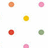 Pixelated circular icons in orange, pink, yellow, red, and green arranged on a white background with 'Loves It' text.