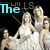 Four- of pixelated figures in white dresses with text overlays changing