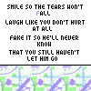 A static image of repeated text on a patterned background with a gray overlay at the bottom.