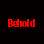 Red pixelated text on black background with partial cartoon character face in bottom-left corner.