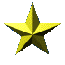 A yellow star-shaped object rotates through multiple angles against a gray background, displaying different facets and perspectives.