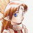 A 48x48 pixel buddy icon featuring a side-profile anime-style character with brown hair and blue eyes on the left, paired with "Anime IM" text in white pixelated font on black background on the right.