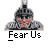 Animated buddy icon featuring a pixelated Roman soldier with helmet and armor, displayed in two identical frames on a gray background with promotional text for "badassbuddy.com".