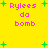 Yellow background with pink text 'Rylees da bomb' and green plus signs in pixelated style.