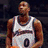 Four basketball player images in a , each wearing team jerseys with visible numbers and holding or near basketballs