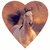 Heart-shaped icon with brown and orange gradient background, featuring a pixelated horse silhouette in dark blue and white tones.