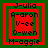 Four identical square arranged in a , each containing nested red and green borders with black text listing names