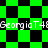 Green and black checkered pattern with repeated white text "GeorgioT4" across two horizontal bands.