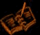 A pixelated brown box with a hinged lid and internal compartments, shown in four where the lid's angle shifts from open to closed