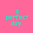 A static image with cyan text 'a perfect day.' on a pink background, featuring four variations of yellow rectangular overlays in different positions.